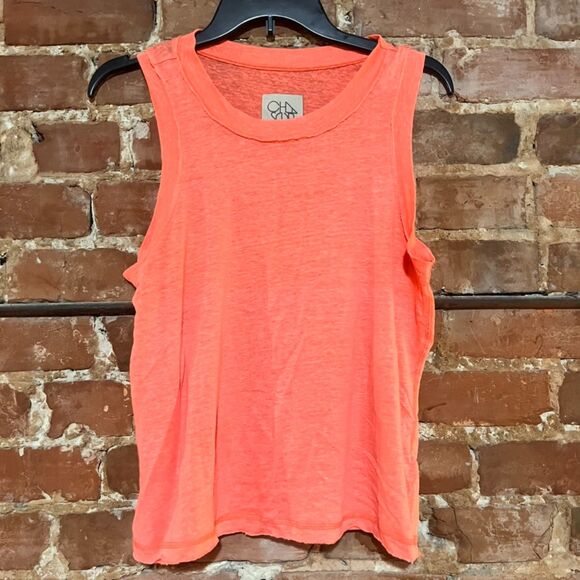 Chaser neon pink linen tank top size XS - Picture 1 of 4